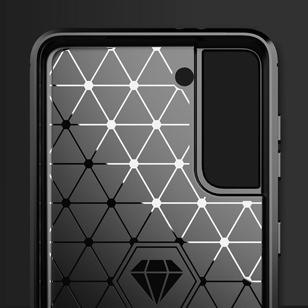 TechSuit Husa de protectie Techsuit Carbon Silicone compatibil cu Samsung Galaxy S21 Plus 5G, Negru – imagine 2