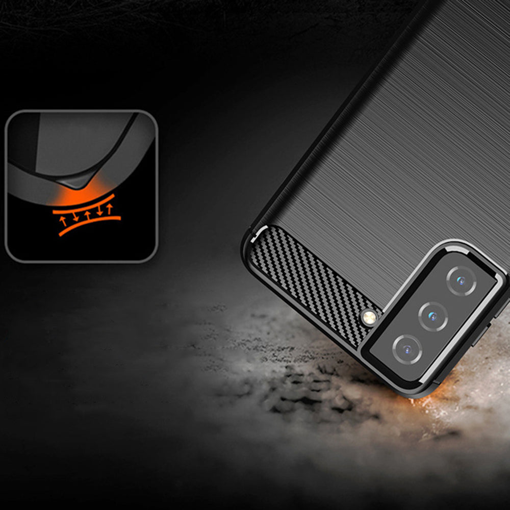 TechSuit Husa de protectie Techsuit Carbon Silicone compatibil cu Samsung Galaxy S21 Plus 5G, Negru – imagine 4