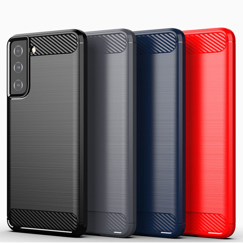 TechSuit Husa de protectie Techsuit Carbon Silicone compatibil cu Samsung Galaxy S21 Plus 5G, Negru – imagine 5