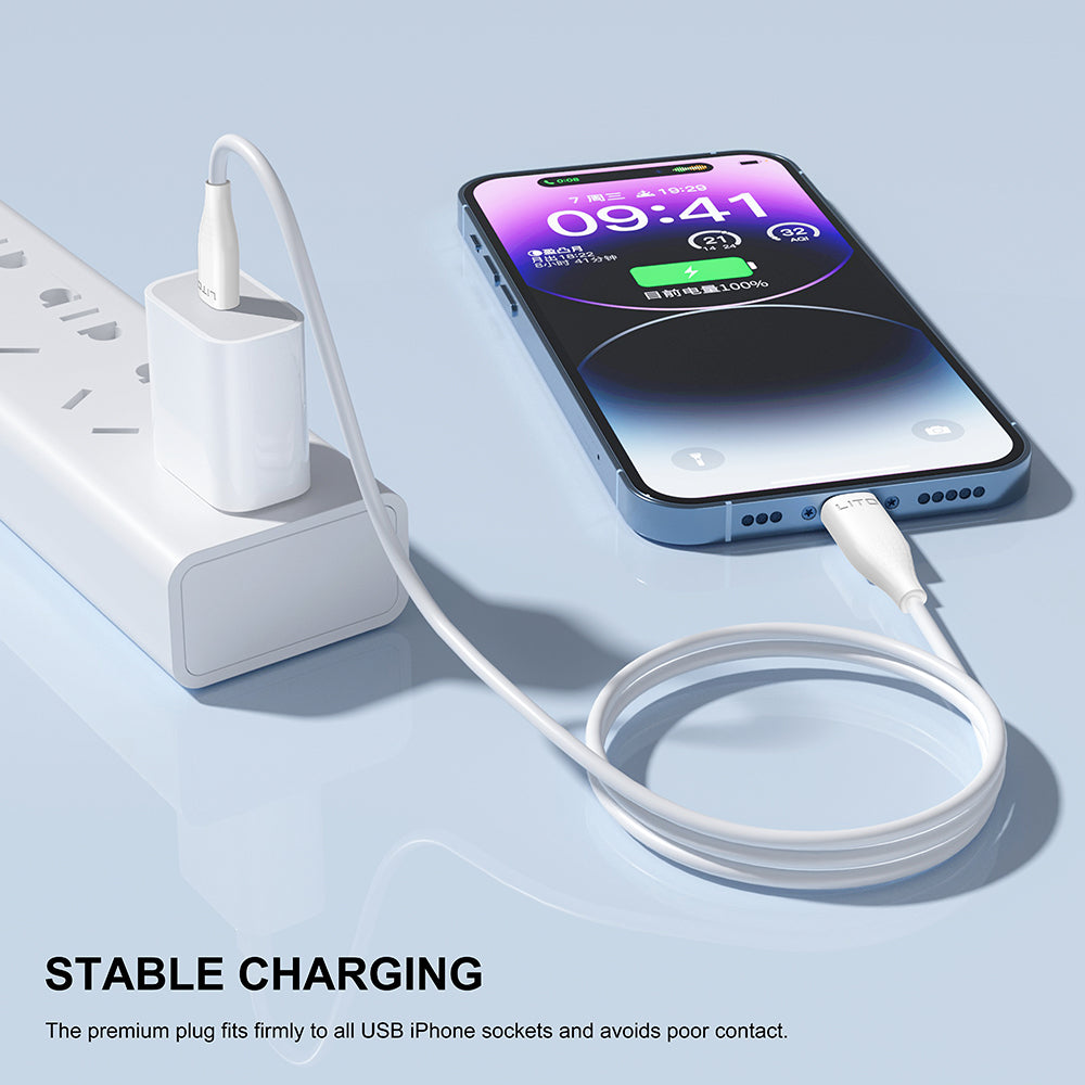 Lito - Data Cable (LD03V) - USB to Micro-USB, Fast Charging, 2.4A, 1m - White