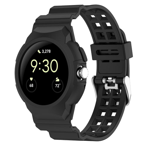 Techsuit - Watchband (W065) - Google Pixel Watch / Watch 2 / Watch 3 / Watch 4 41mm - Black