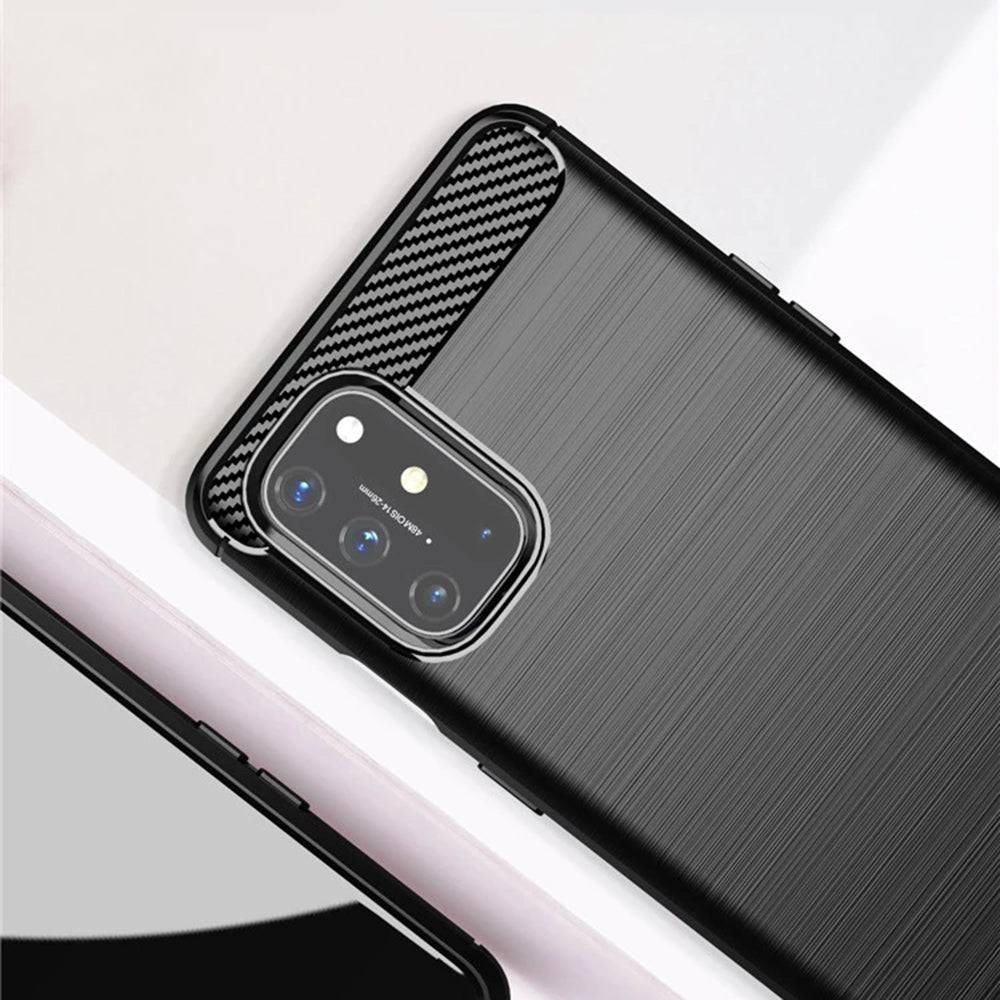 TechSuit Husa de protectie TechSuit Carbon Silicone compatibil cu OnePlus 8T, Negru – imagine 4