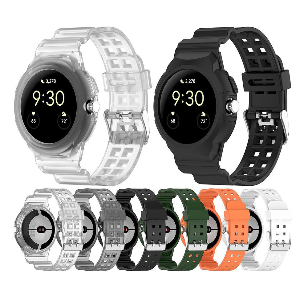 Techsuit - Watchband (W065) - Google Pixel Watch / Watch 2 / Watch 3 / Watch 4 41mm - Black