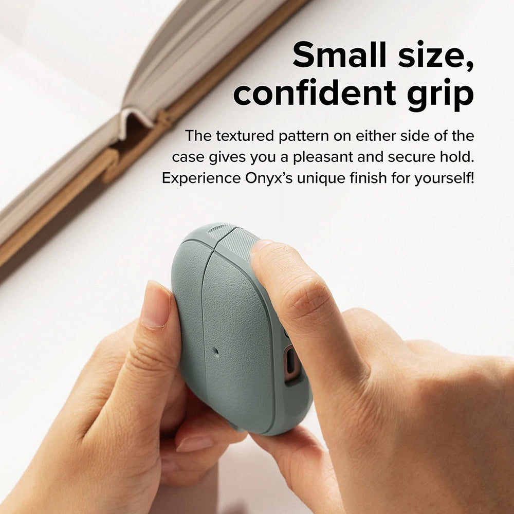Ringke - Protection Case Onyx Magnetic - for Samsung Galaxy Buds 3 / 3 Pro / 3 FE, Non-Slip Texture, Carabiner - Sage Gr