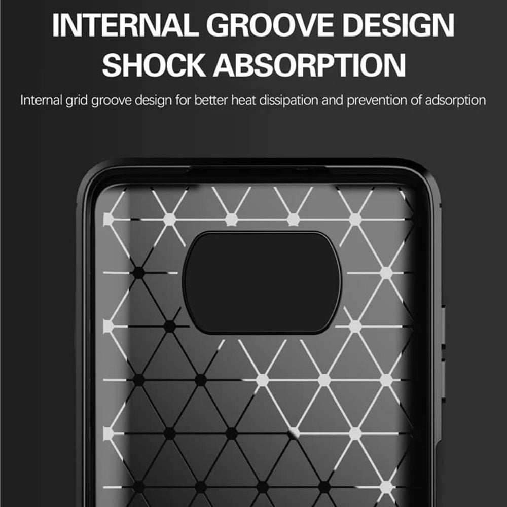 TechSuit - Carbon Silicone - Xiaomi Poco X3 / Poco X3 NFC / Poco X3 Pro - Black