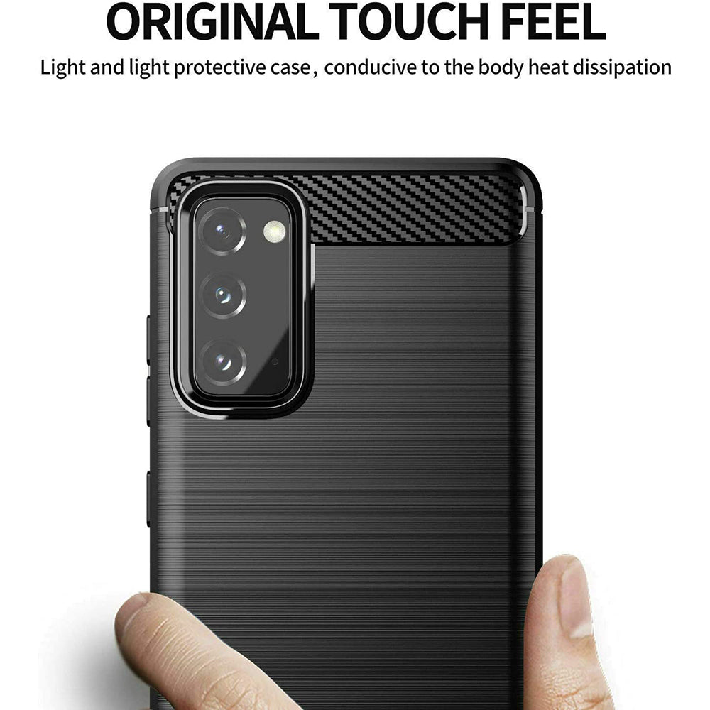 TechSuit - Carbon Silicone - Samsung Galaxy S20 FE 4G / S20 FE 5G - Black