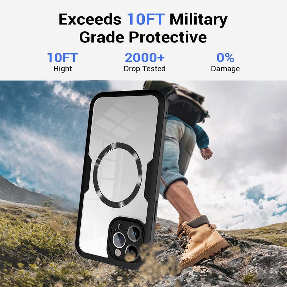Techsuit - ColorVerse 360 MagSafe Series + Screen Protector - iPhone 16 Pro - Black