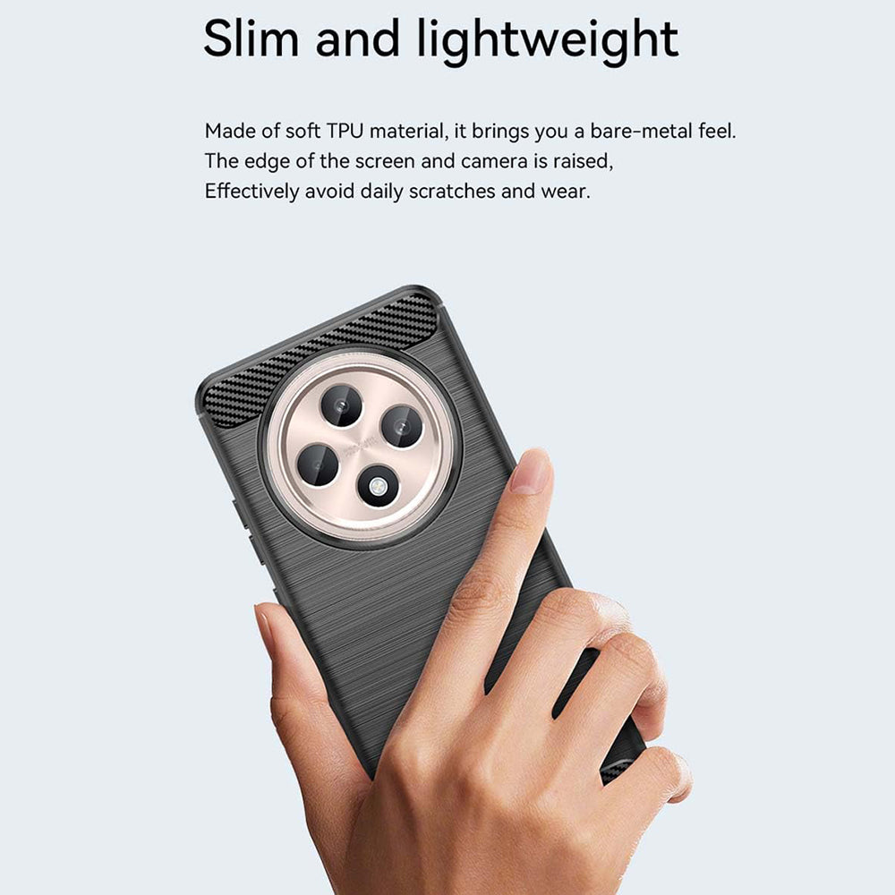 Techsuit - Carbon Silicone - Oppo Reno12 F 4G / Reno12 F 5G / Reno12 FS 4G / Reno12 FS 5G - Blue