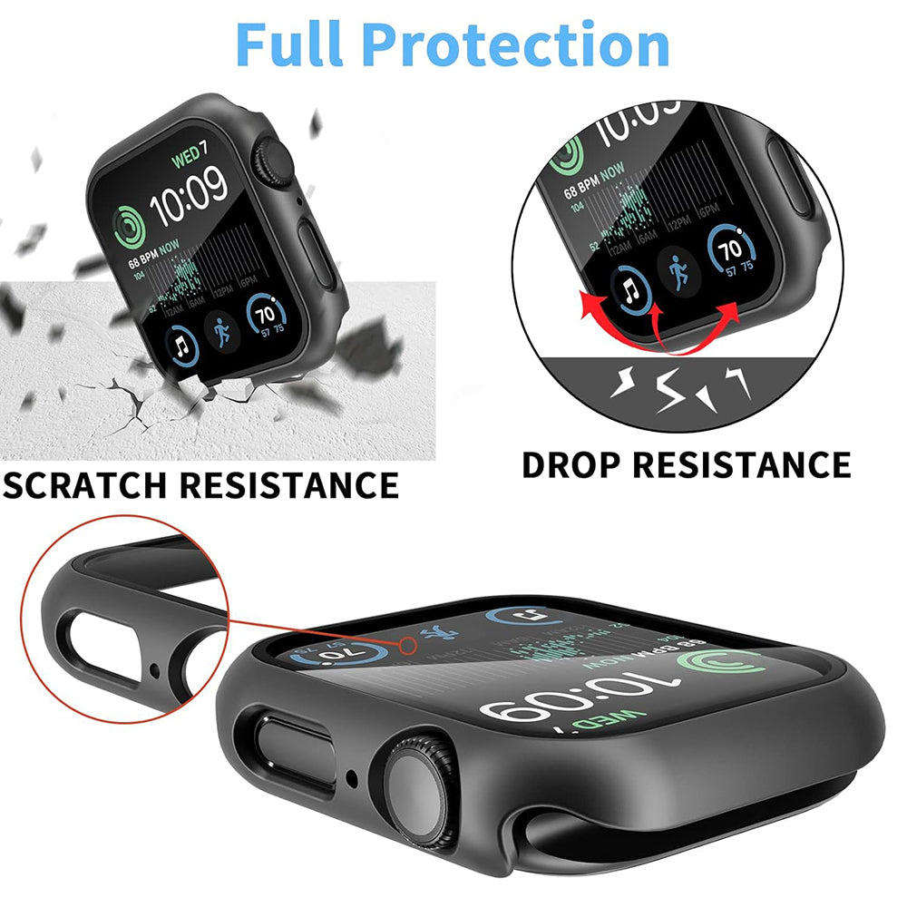 Techsuit - Defense360 Pro + Screen Protector - Apple Watch 4 / 5 / 6 / SE (44mm) - Black