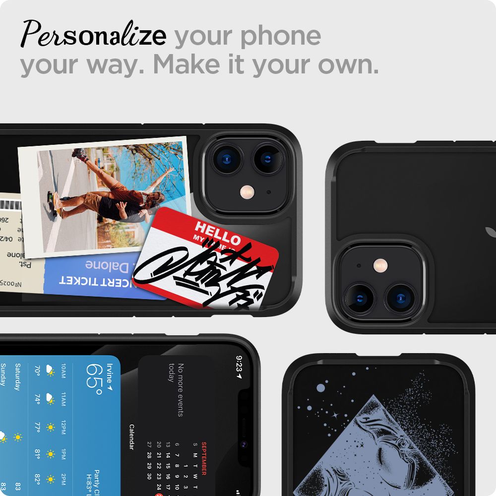 Spigen - Ultra Hybrid (ACS01703) - iPhone 12 / iPhone 12 Pro - Black