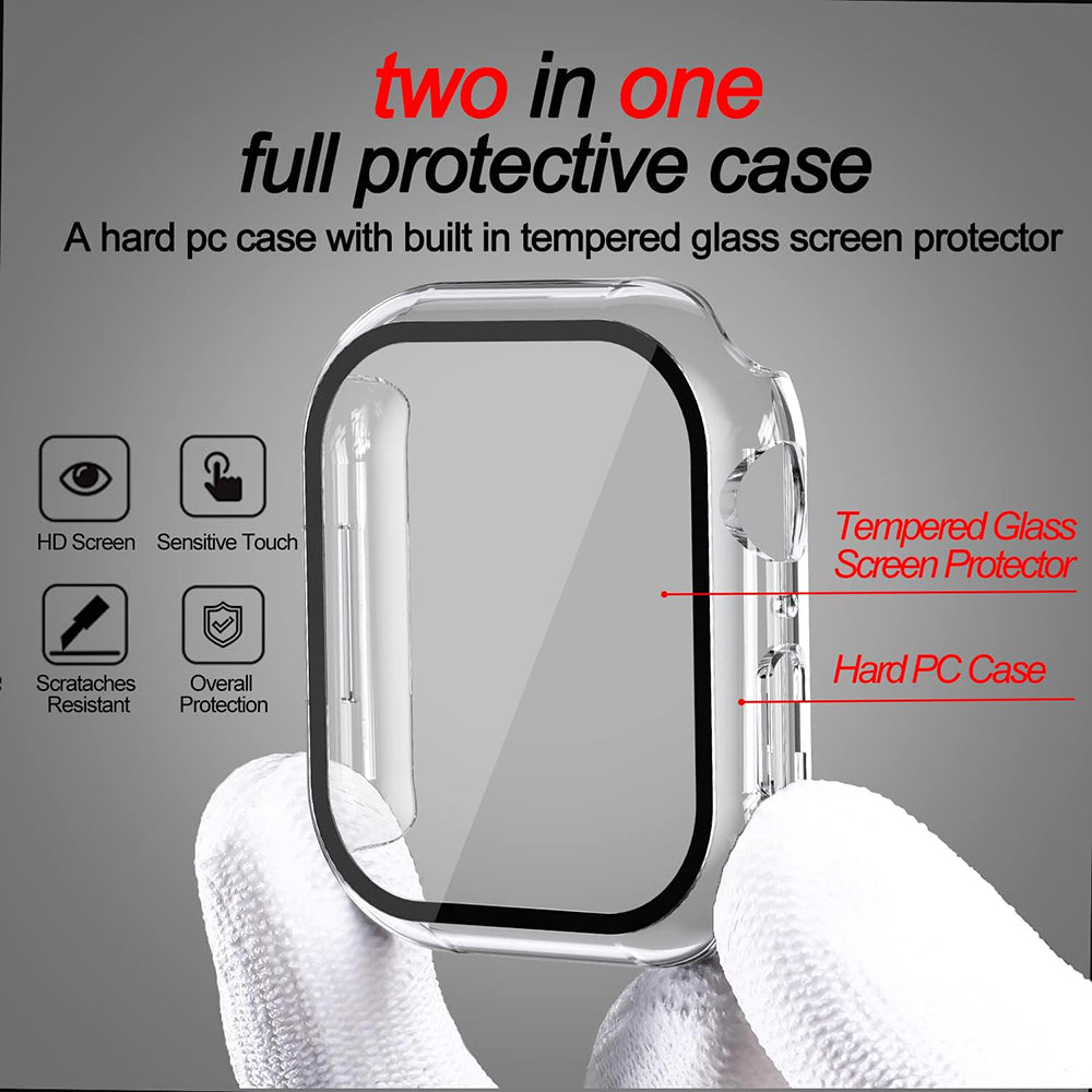 Techsuit - Defense360 Pro + Screen Protector - Apple Watch 7 (41mm) - Clear