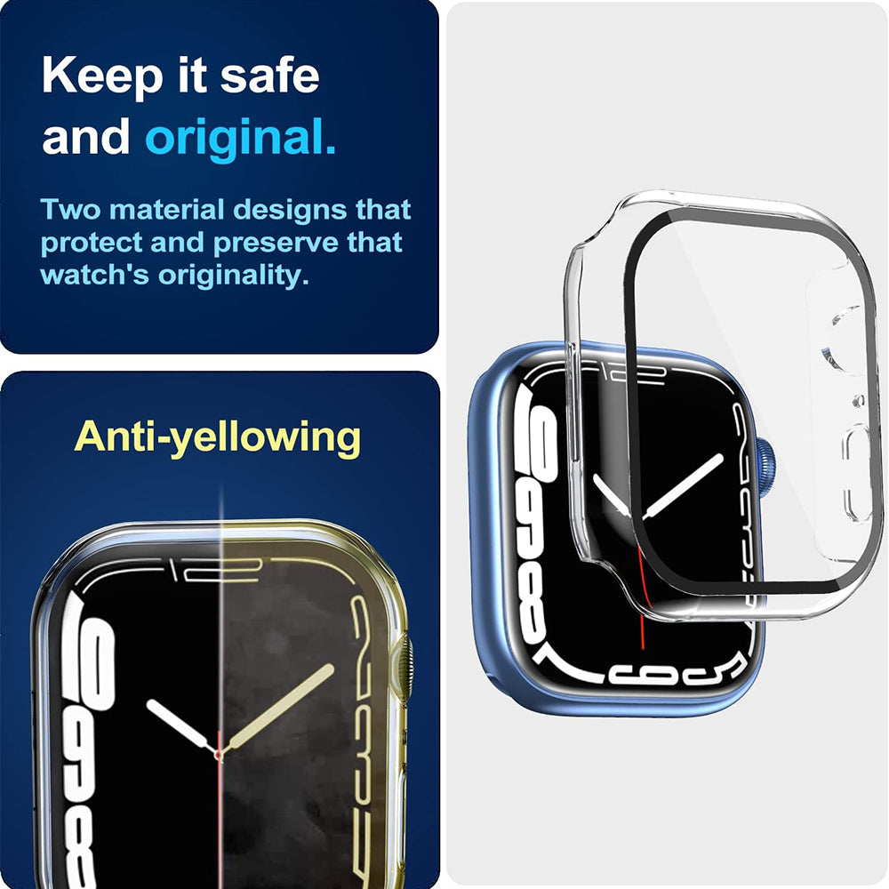 Techsuit - Defense360 Pro + Screen Protector - Apple Watch 7 (45mm) - Clear