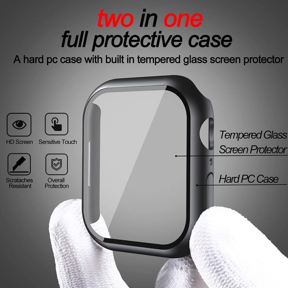Techsuit - Defense360 Pro + Screen Protector - Apple Watch 7 (45mm) - Black