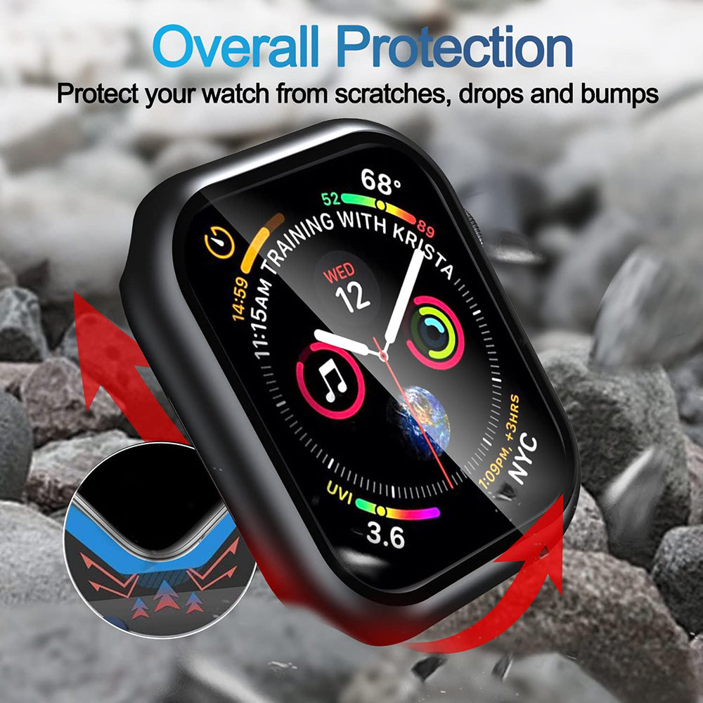 Techsuit - Defense360 Pro + Screen Protector - Apple Watch 7 (45mm) - Black