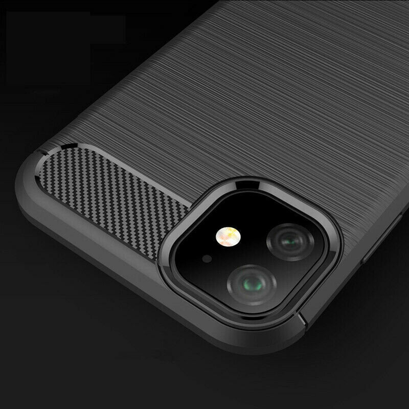 TechSuit Husa de protectie Techsuit Carbon Silicone compatibil cu iPhone 12 / iPhone 12 Pro, Negru – imagine 4