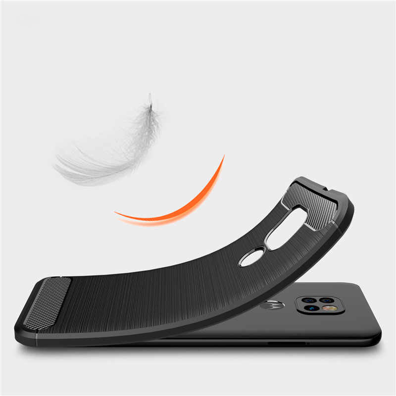 Techsuit - Carbon Silicone - Motorola Moto E7 Plus / Moto G9 Play - Black