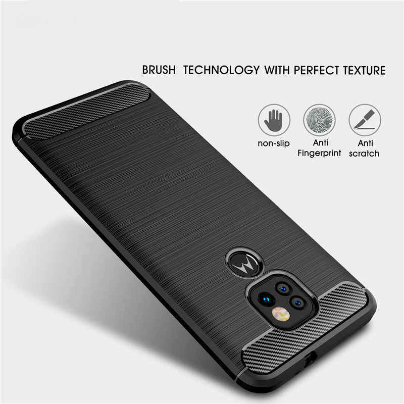 Techsuit - Carbon Silicone - Motorola Moto E7 Plus / Moto G9 Play - Black