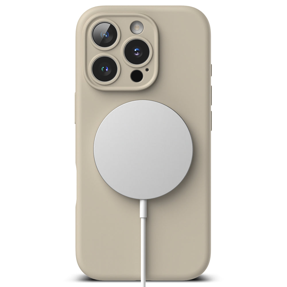 Ringke - Silicone Magnetic MagSafe - iPhone 16 Pro - Stone