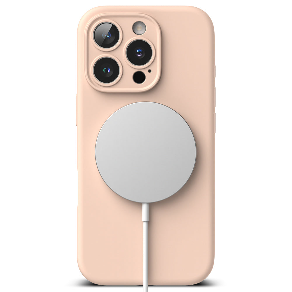 Ringke - Silicone Magnetic MagSafe - iPhone 16 Pro - Pink Sand