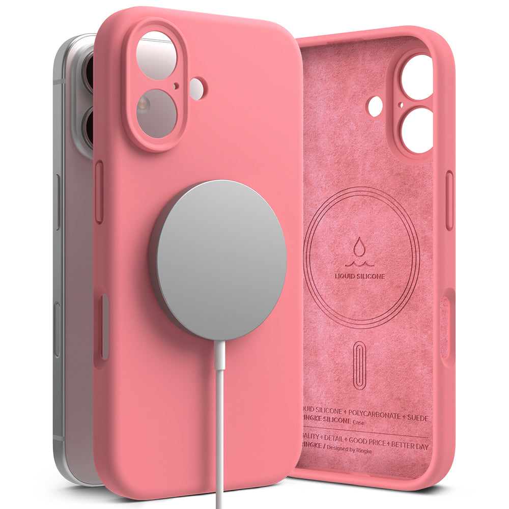 Ringke - Silicone Magnetic MagSafe - iPhone 16 Plus - Pink