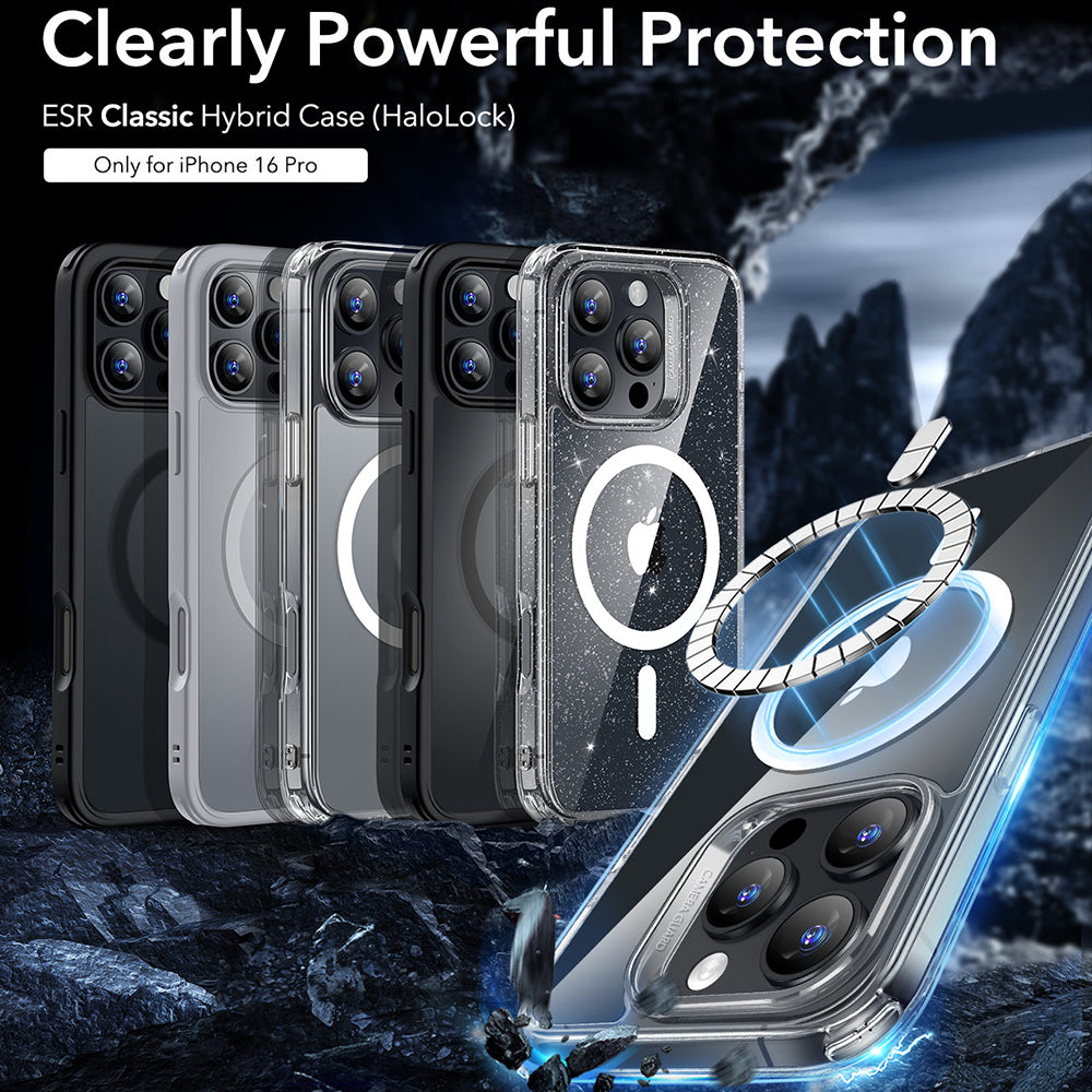 ESR - Classic Hybrid HaloLock - iPhone 16 Pro - Frosted Clear