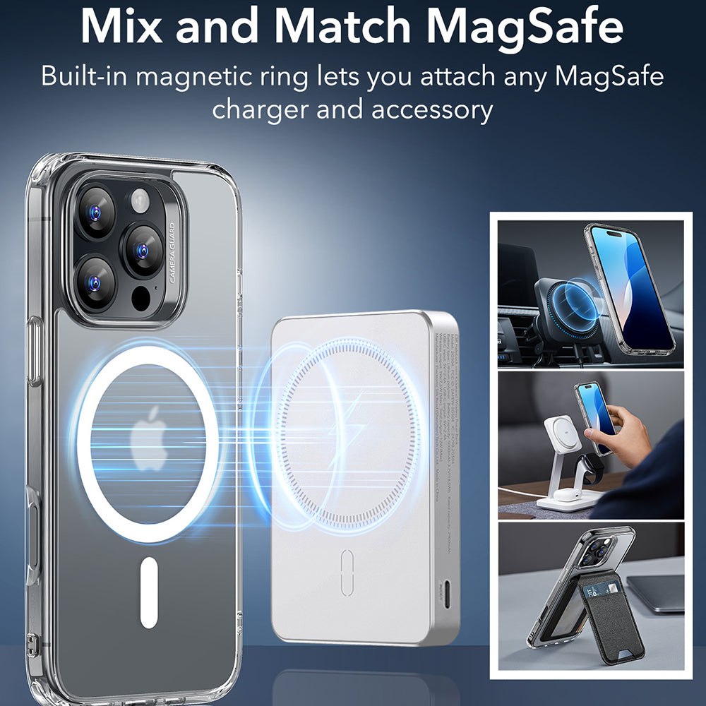 ESR - Classic Hybrid HaloLock - iPhone 16 Pro - Frosted Clear