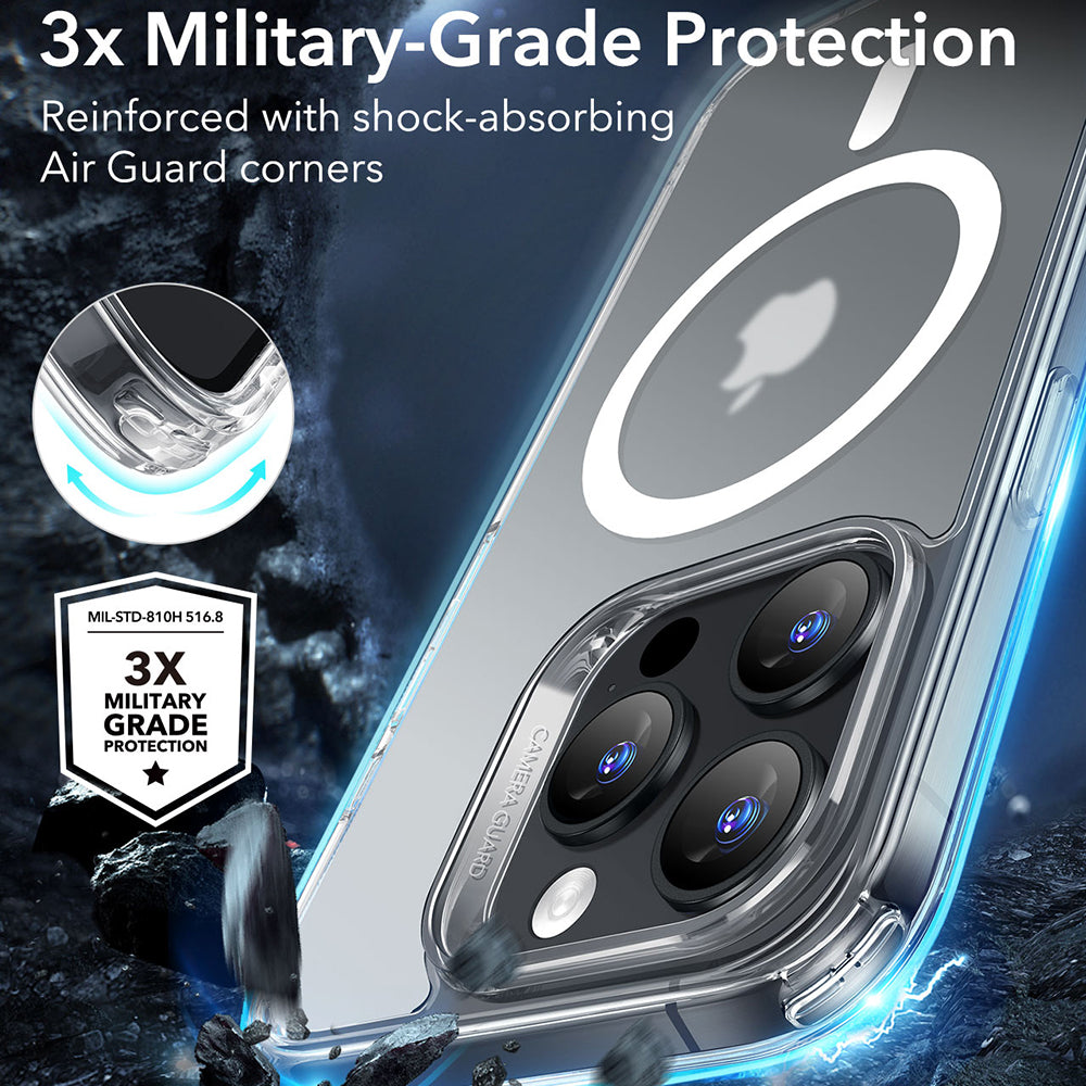 ESR - Classic Hybrid HaloLock - iPhone 16 Pro - Frosted Clear