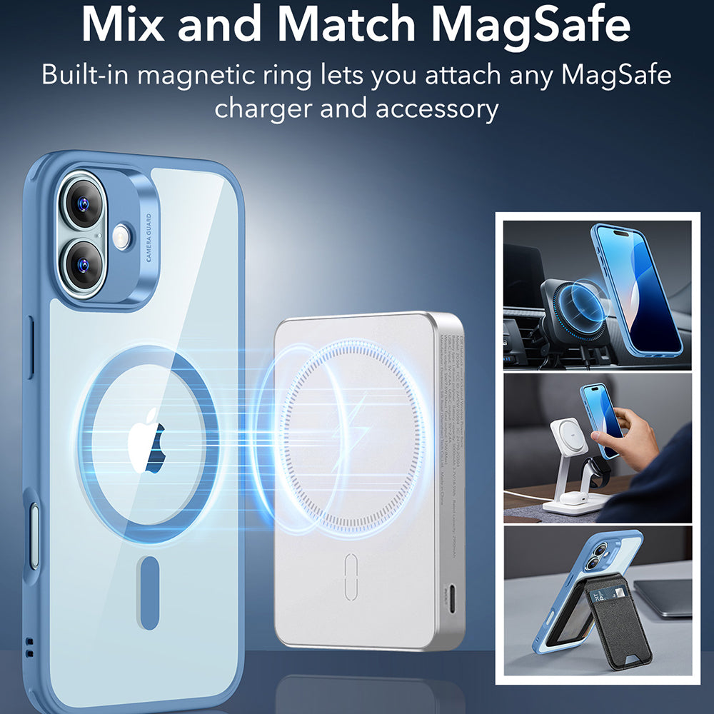 ESR - Classic Hybrid HaloLock - iPhone 16 - Clear Blue