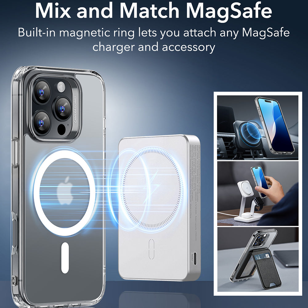 ESR - Classic Hybrid HaloLock - iPhone 16 Pro Max - Frosted Clear