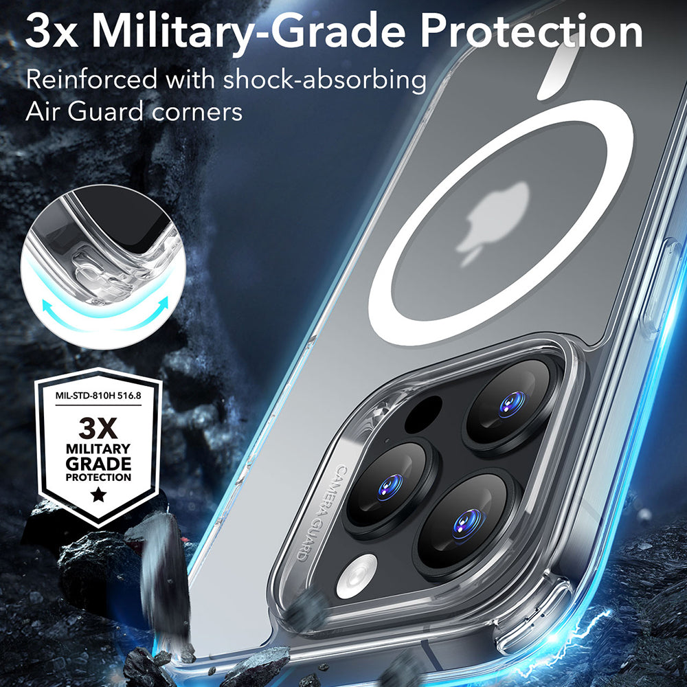 ESR - Classic Hybrid HaloLock - iPhone 16 Pro Max - Frosted Clear