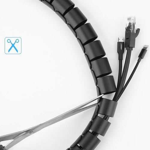 Ugreen - Cable Organizer LP121 (30820) - Protection Tube DIA, 25mm Wide, 5m Length - Black