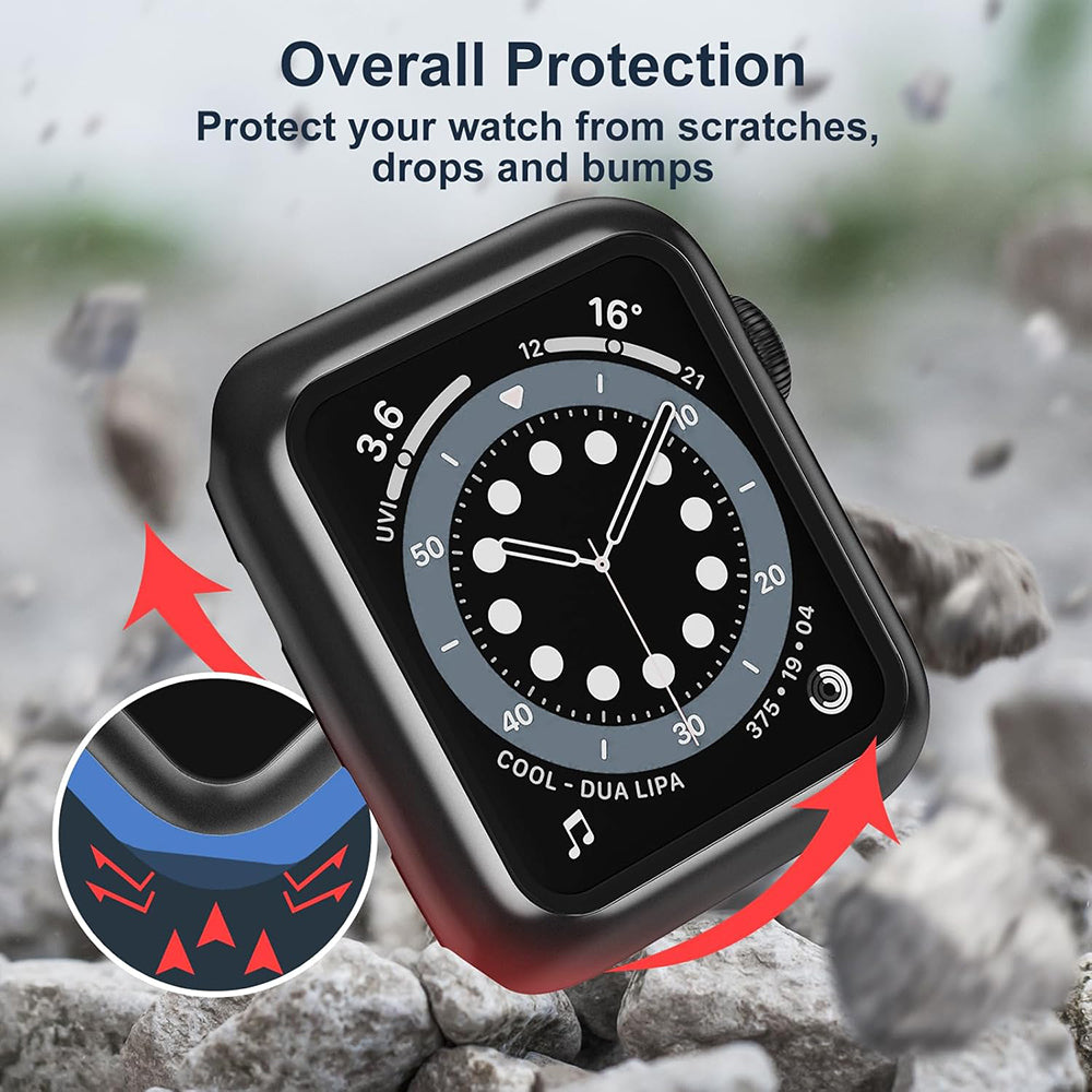Techsuit - Defense360 Pro + Screen Protector - Apple Watch 1 / 2 / 3 (42mm) - Black