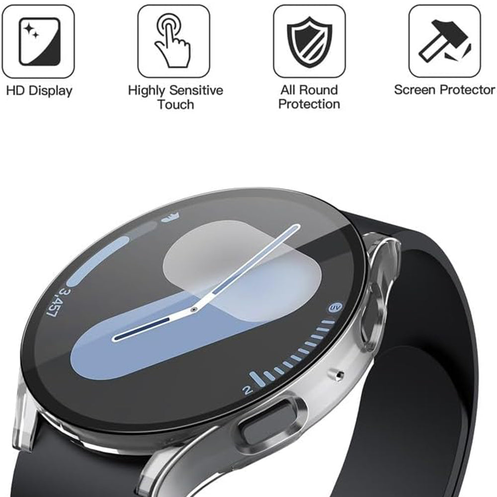 Techsuit - Defense360 Pro + Screen Protector - Samsung Galaxy Watch7 (40mm) - Clear