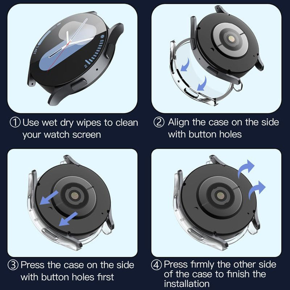 TechSuit Folie de protectie smartwatch Techsuit Defense360 Pro + Screen Protector compatibil cu Samsung Galaxy Watch7 (4