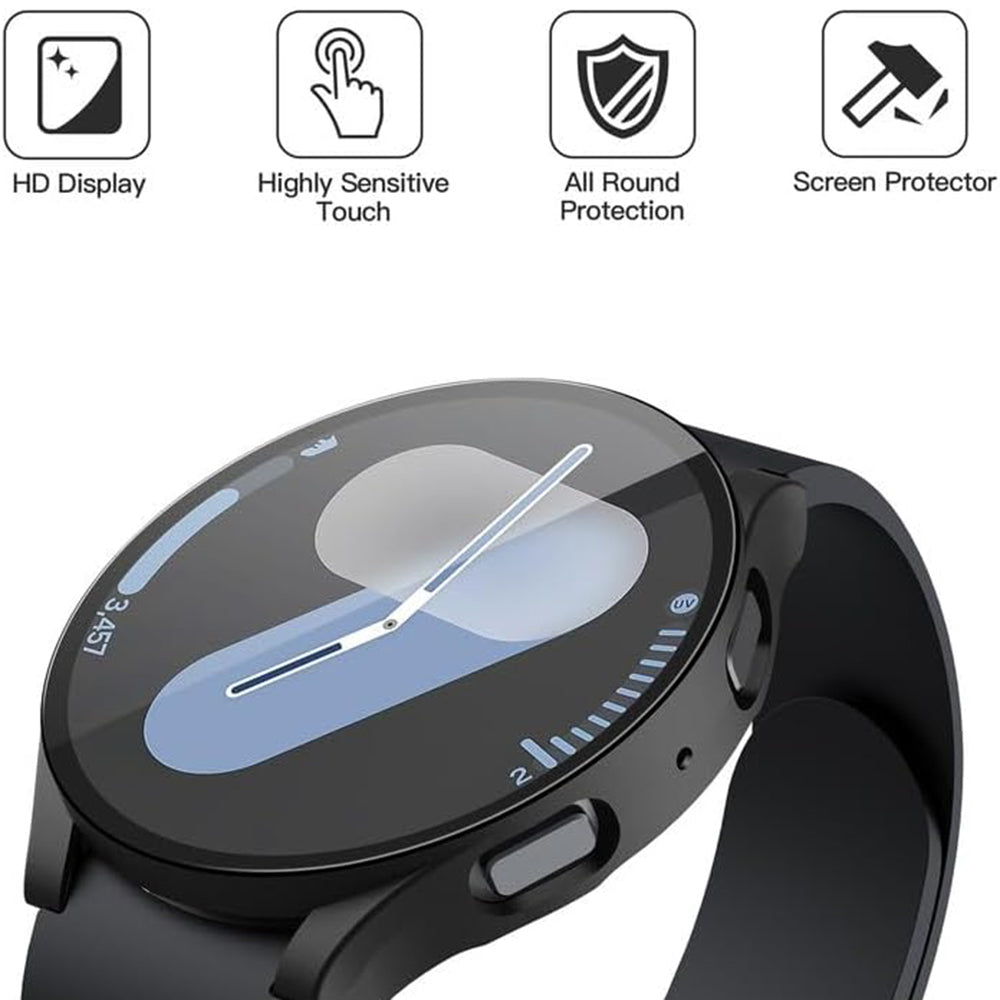 Techsuit - Defense360 Pro + Screen Protector - Samsung Galaxy Watch7 (44mm) - Black