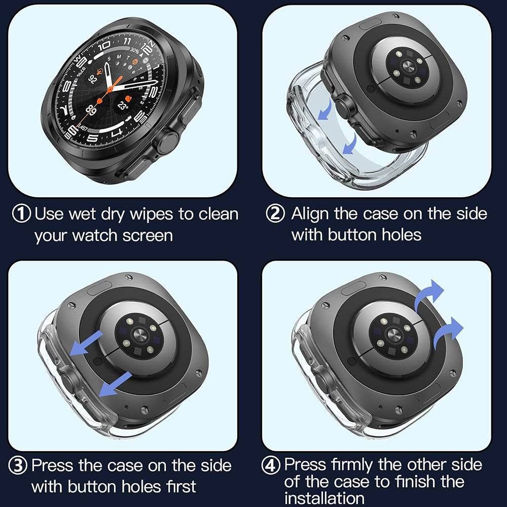 Techsuit - Defense360 Pro + Screen Protector - Samsung Galaxy Watch Ultra (47mm) - Clear