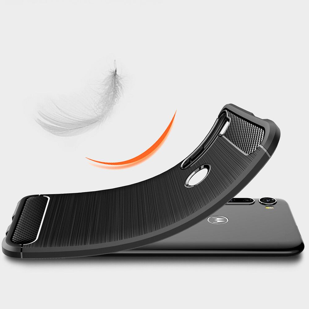 Techsuit - Carbon Silicone - Motorola One Fusion Plus - Black