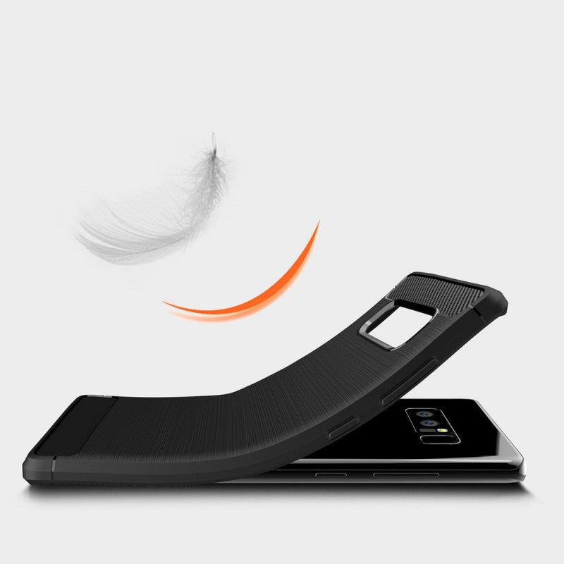Techsuit - Carbon Silicone - Samsung Galaxy Note 8 - Black