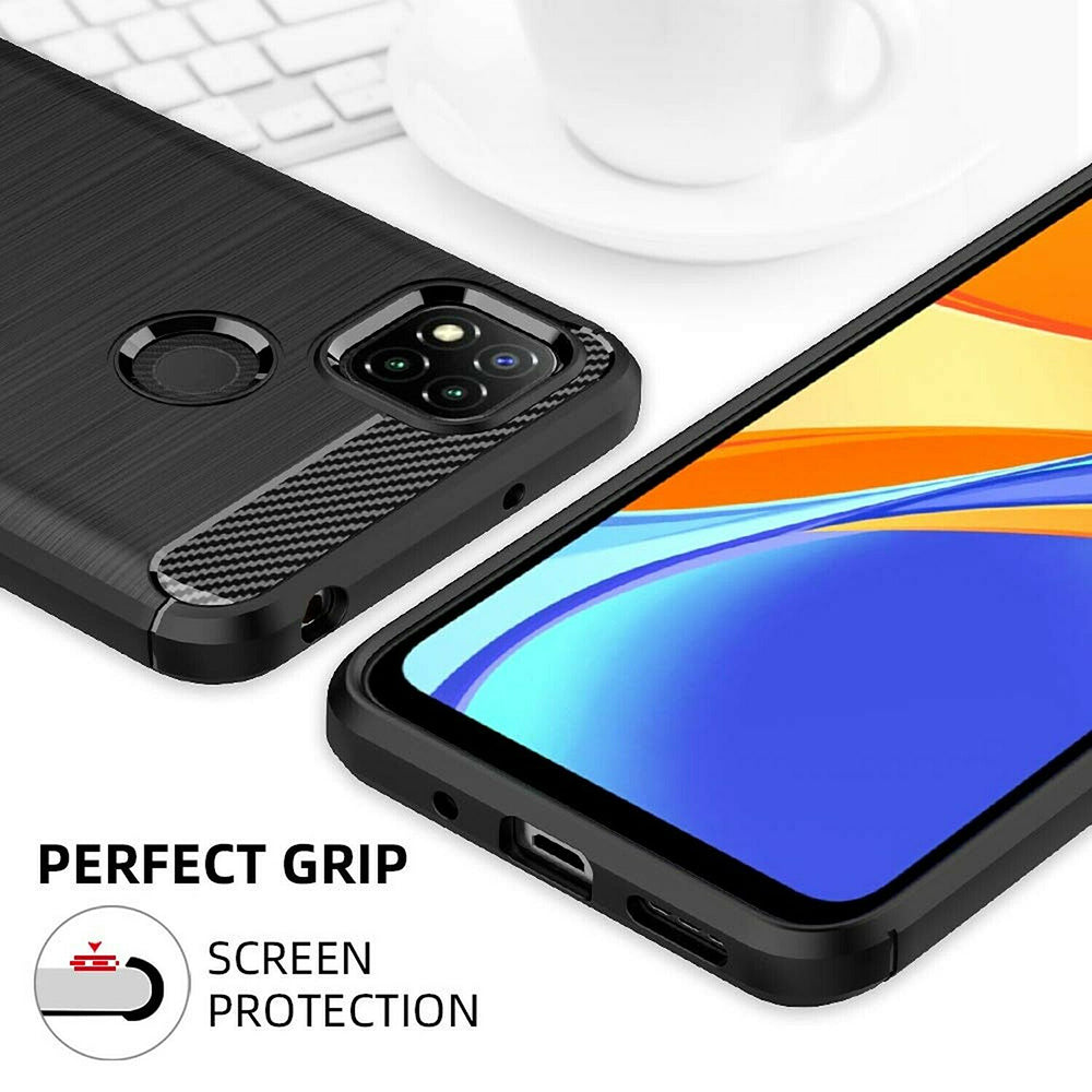 Husa de protectie Techsuit Carbon Silicone compatibil cu Xiaomi Redmi 9C / Redmi 9C NFC, Negru