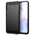 TechSuit Husa de protectie Techsuit Carbon Silicone compatibil cu Xiaomi Redmi 9A / Redmi 9AT, Negru