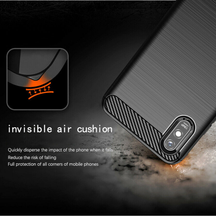 TechSuit Husa de protectie Techsuit Carbon Silicone compatibil cu Xiaomi Redmi 9A / Redmi 9AT, Negru – imagine 2
