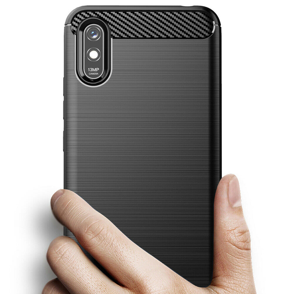 TechSuit Husa de protectie Techsuit Carbon Silicone compatibil cu Xiaomi Redmi 9A / Redmi 9AT, Negru – imagine 3