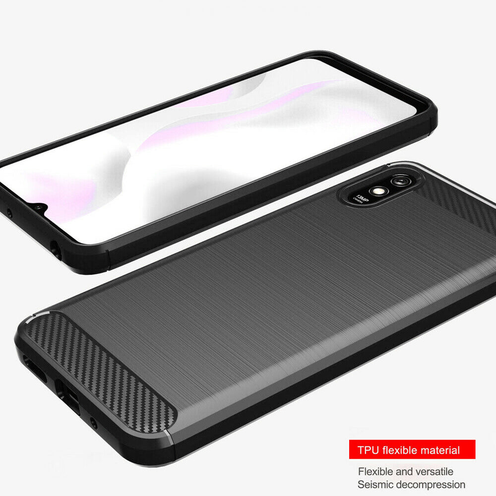 TechSuit Husa de protectie Techsuit Carbon Silicone compatibil cu Xiaomi Redmi 9A / Redmi 9AT, Negru – imagine 4