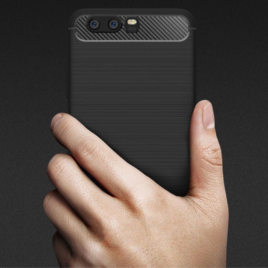 Techsuit - Carbon Silicone - Huawei P10 - Black