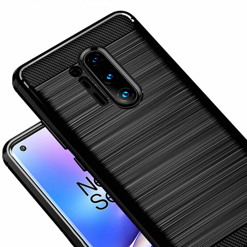 TechSuit Husa de protectie Techsuit Carbon Silicone compatibil cu OnePlus 8 Pro, Negru – imagine 5
