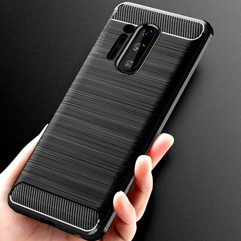TechSuit Husa de protectie Techsuit Carbon Silicone compatibil cu OnePlus 8 Pro, Negru – imagine 6