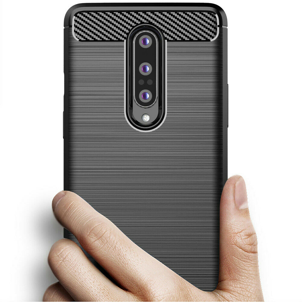 Techsuit - Carbon Silicone - OnePlus 8 - Black