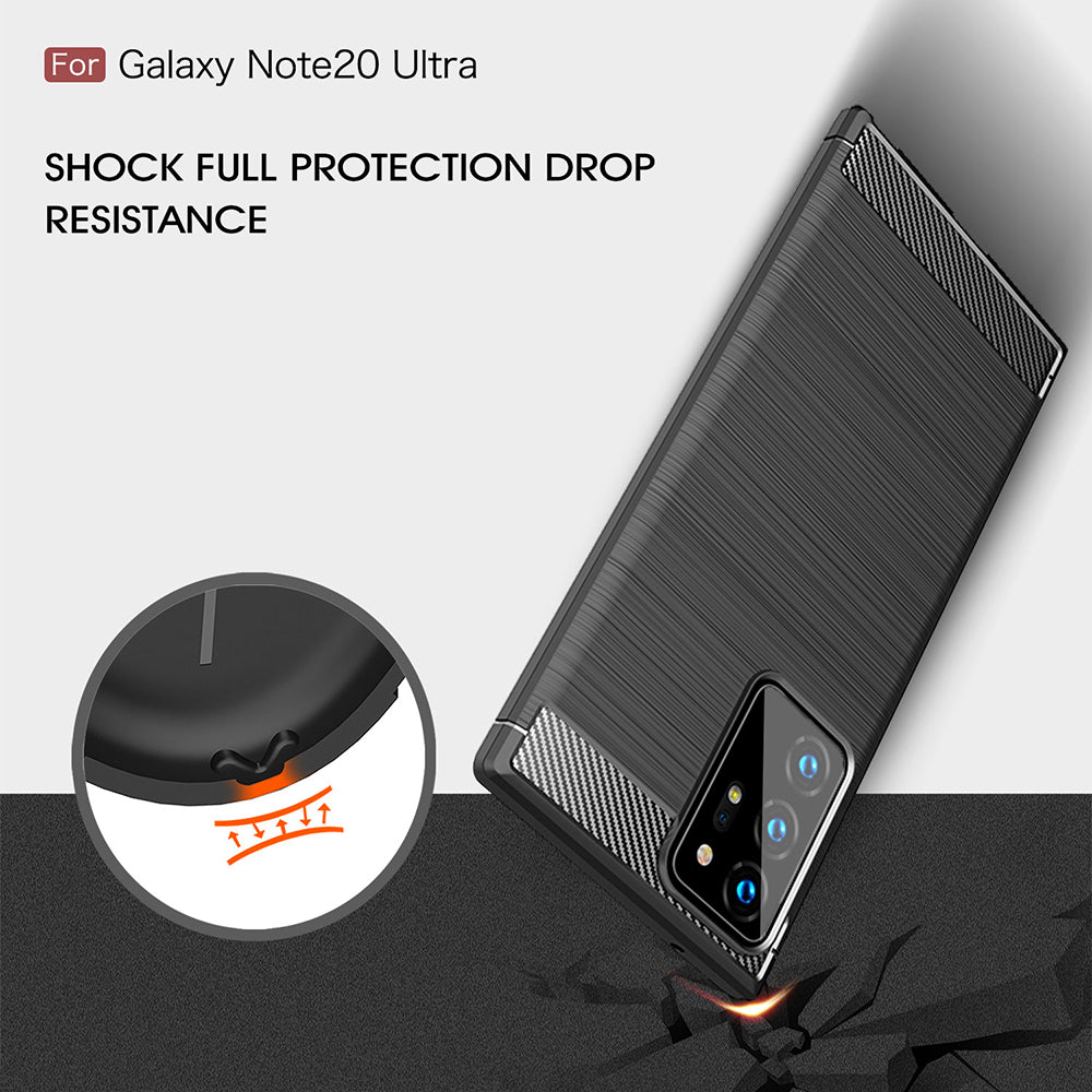 Techsuit - Carbon Silicone - Samsung Galaxy Note 20 Ultra / Note 20 Ultra 5G - Black