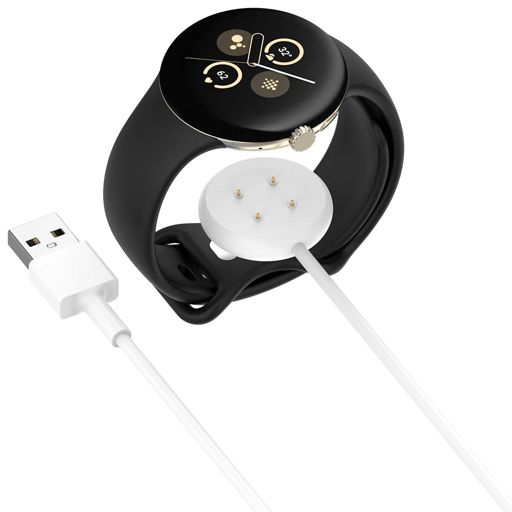 Techsuit - SmartWatch Wireless Charging Cable (THC5) - for Google Pixel Watch 3 (41mm, 45mm) / 2 / Fitbit Ace LTE, USB -