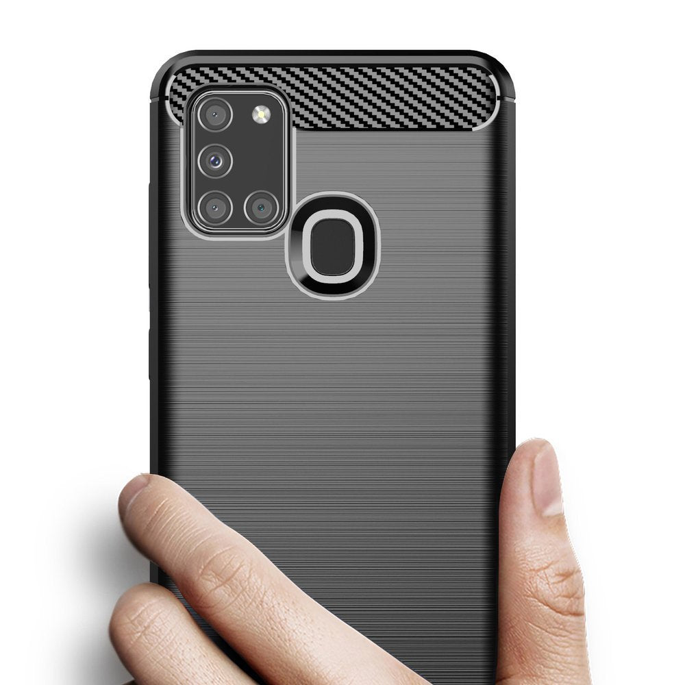 Techsuit - Carbon Silicone - Samsung Galaxy A21s - Black